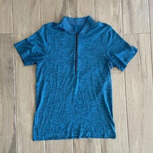 Lululemon Short Sleeve Shirt Men's Small Neo Blue